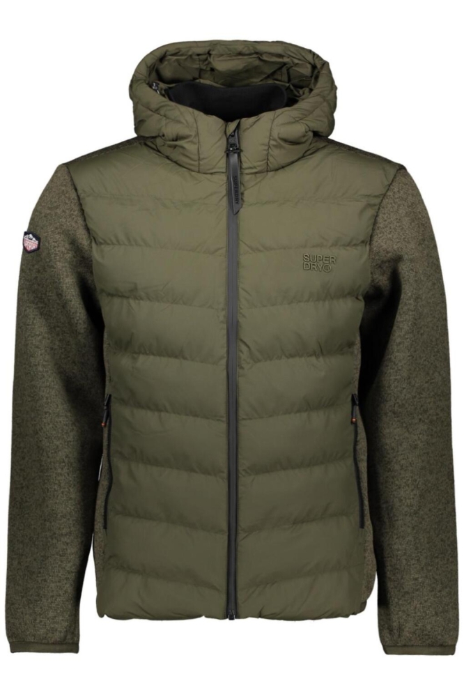HOODED STORM KNIT HYBRID JKT M5012293A KHAKI GREEN MARL